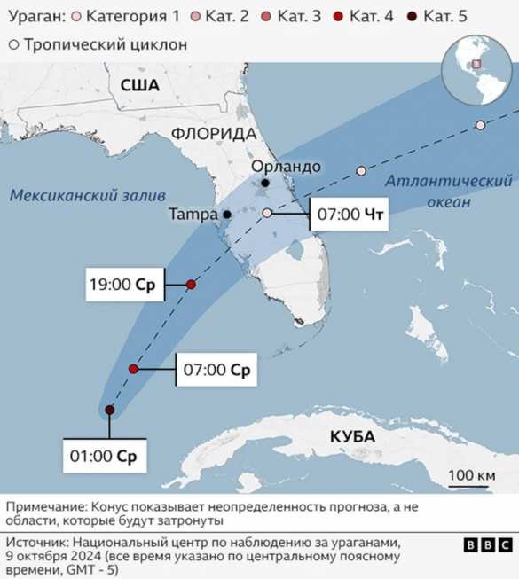 «Вы умрёте»: Флорида готовится к урагану «Милтон» (ВИДЕО) | Русская весна