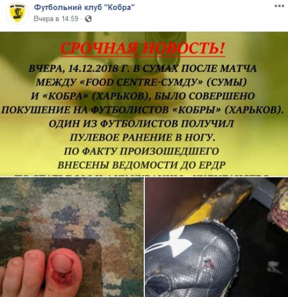 В Сумах болельщики стреляли по футболистам: есть пострадавший (ФОТО) | Русская весна