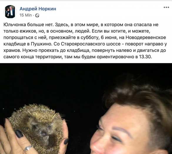 «Юльчонка больше нет»: скончалась жена Андрея Норкина, помогавшая Донбассу | Русская весна
