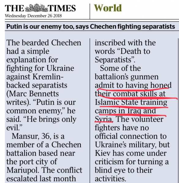 Ukraine army’s Chechen allies openly admit having Islamic State links – report | Русская весна