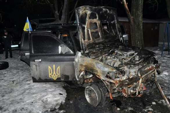 Запорожье: у сожженного автомобиля Самооборона нашла голову барана и выяснила, кто совершил преступление | Русская весна