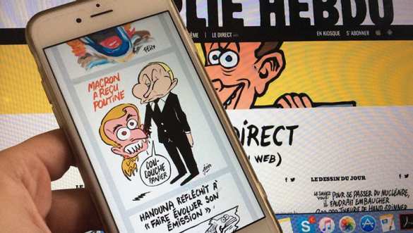 Charlie Hebdo нарисовал карикатуру на Путина и Макрона (ФОТО) | Русская весна