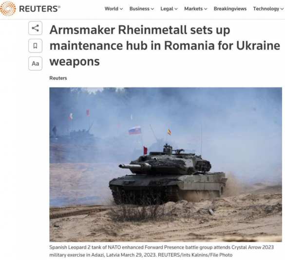 Rheinmetall откроет в Румынии хаб для техобслуживания немецких и британских танков, поставляемых Украине (ФОТО) | Русская весна