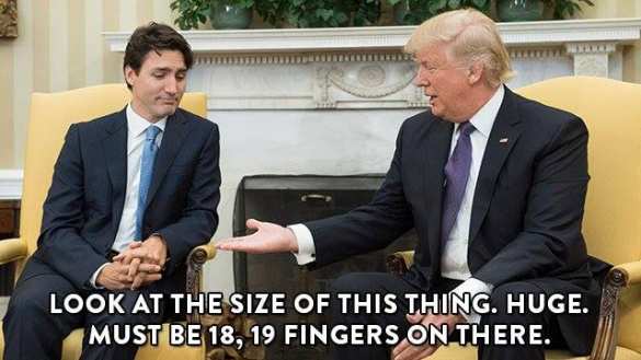 Кадры встречи Трампа с Трюдо набирают популярность в Сети (ФОТО) | Русская весна