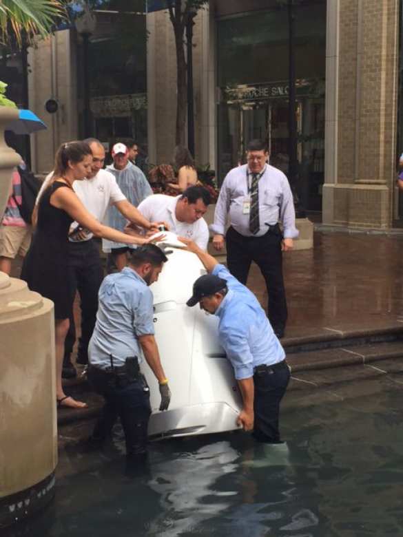 В США охранник-робот утопился в фонтане (ФОТО, ВИДЕО) | Русская весна