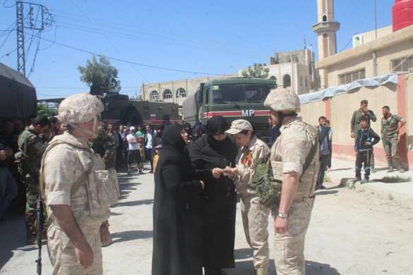 Восточная Гута: Военную полицию РФ встречают в бывшей крепости боевиков (ФОТО) | Русская весна