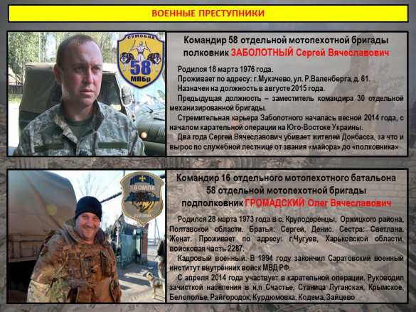 Минобороны ДНР дополнило список военных преступников ВСУ именами командиров, обстрелявших Макеевку (ФОТО) | Русская весна