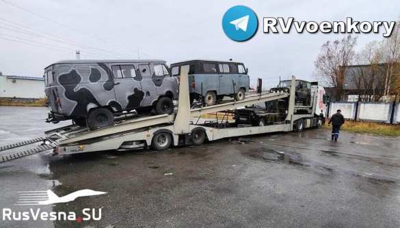 «Автопоезд» «Русской Весны» с машинами для армии из ХМАО ушёл на фронт (ВИДЕО) | Русская весна