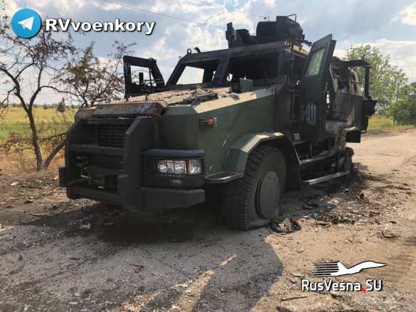 Спецназ «Отважных» ликвидировал группу боевиков ВСУ вместе с их броневиком (ФОТО) | Русская весна