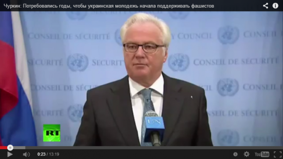 Чуркин: Потребовались годы, чтобы украинская молодежь начала поддерживать фашистов | Русская весна