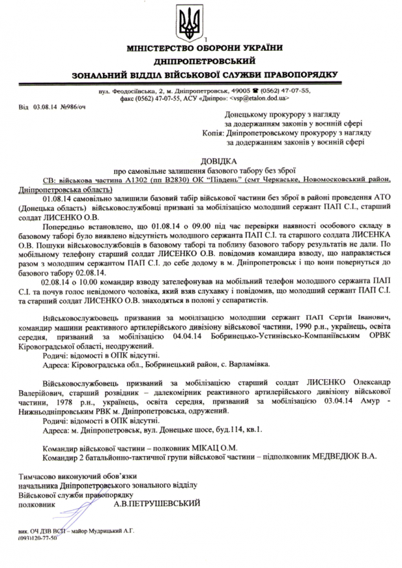 Новые разоблачения от «Киберберкута»: снова предъявлены списки с сотнями скрывавшихся от общественности имен дезертиров, раненых и убитых на Донбассе украинских военнослужащих. | Русская весна