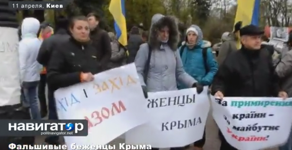 В Киеве на пикете «беженцев из Крыма» ни одного беженца не обнаружено (видео) | Русская весна