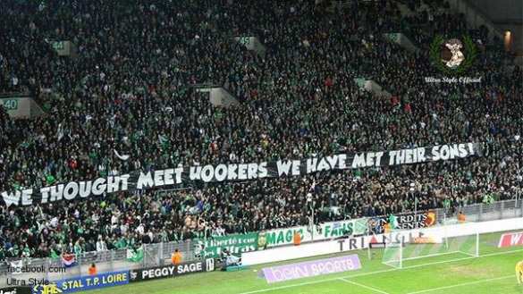 «Мы думали снять шлюх, а встретили их сыновей», — транспарант Французских фанатов об украинцах на матче с ФК «Днепр» (фото) | Русская весна