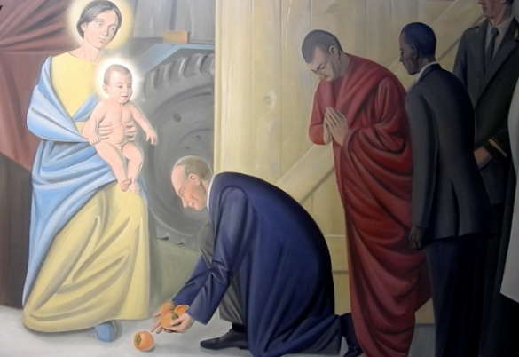 Витебский костёл украсили фресками с Путиным и Обамой (ВИДЕО) | Русская весна