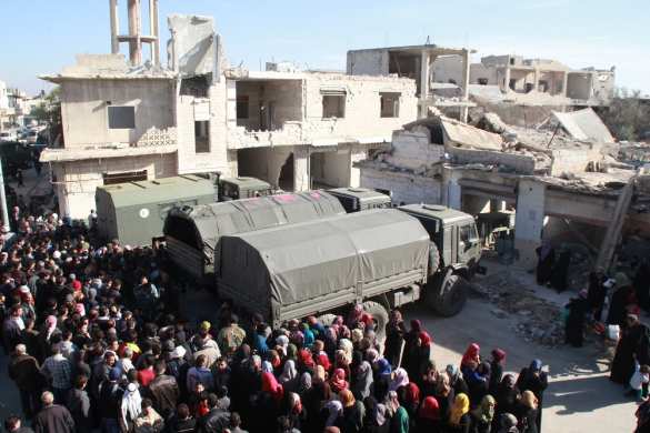 Конвой надежды: Российские военные прибыли в освобождённый от «Аль-Каиды» город в Хаме (ФОТО) | Русская весна