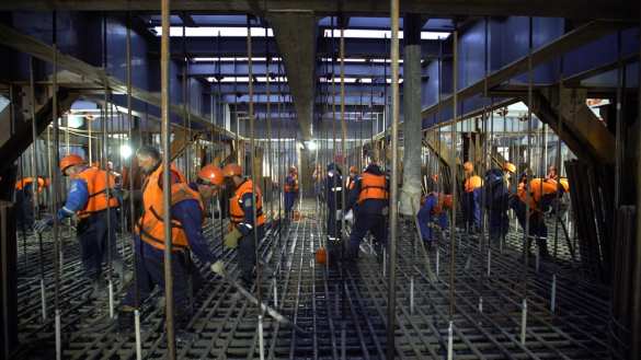 Строители Крымского моста бетонируют важнейшую фарватерную опору (ФОТО) | Русская весна