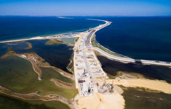 Опубликованы впечатляющие панорамные снимки строящегося Крымского моста (ФОТО) | Русская весна