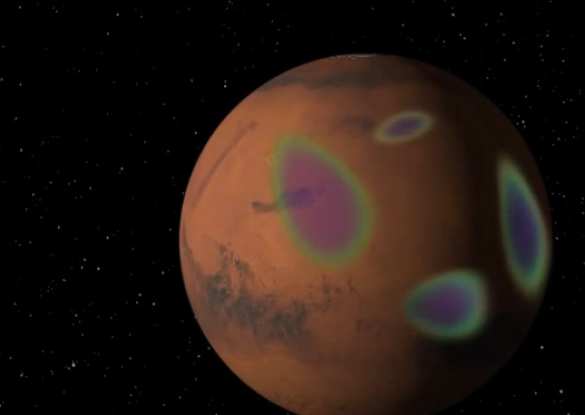 Зонд Mars Express получил новые фотографии полярного сияния на Марсе | Русская весна