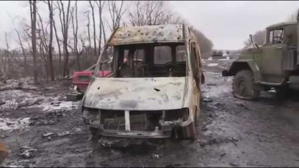 Уничтоженная техника и разбитый блокпост ВСУ в районе Миуса (ВИДЕО) | Русская весна