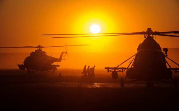 Огонь на поражение: кадры с борта Ми-8 ВКС России (ВИДЕО) | Русская весна