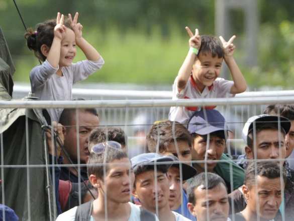 Австрия перекрыла дорогу на границе с Венгрией из-за мигрантов | Русская весна