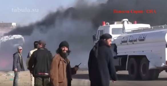 Точный авиаудар ВКС РФ по бензовозам ИГИЛ террористы выдают за разбомбленный рынок (ВИДЕО, перевод с арабского) | Русская весна