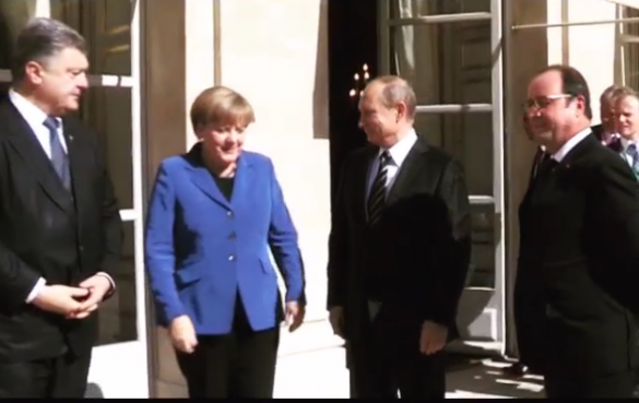 Франсуа Олланд опубликовал видео рукопожатия Владимира Путина и Петра Порошенко | Русская весна