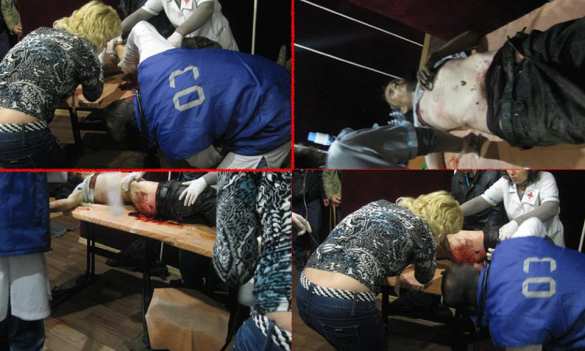 Украинские чиновники-убийцы продолжают цинично лгать о том, что ополченцы сами случайно обстреляли здание ОГА из ПЗРК (фото, видео 18+) | Русская весна