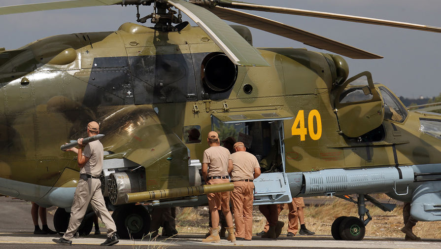 Ми-24П, авиабаза Хмеймим, фото ТАСС